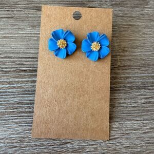 Blue Flower Earrings N1181
